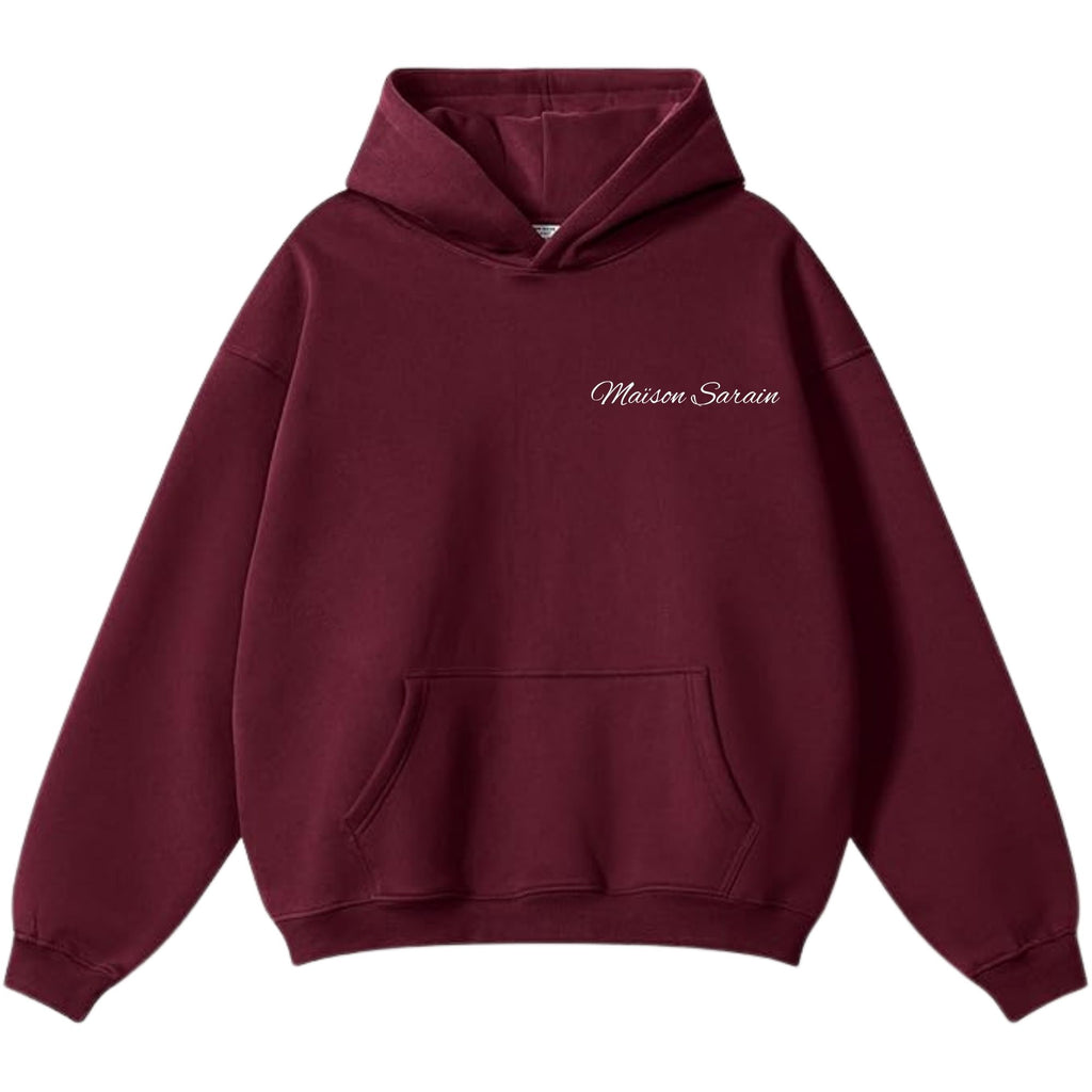 MAÏSON ICON HOODIE - BURGUNDY
